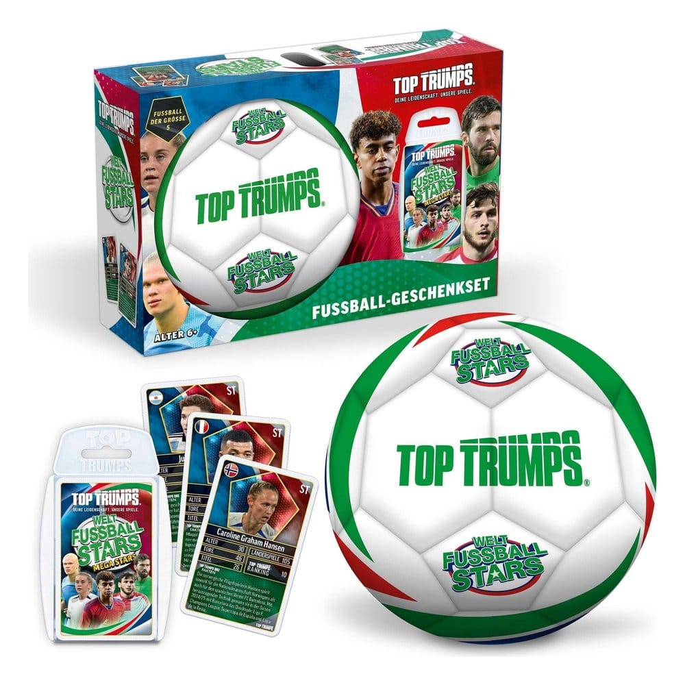 World Football Stars Top Trumps Set de regalo con balón de fútbol *Edición Alemana*