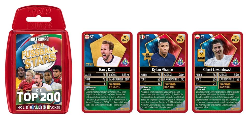 World Football Stars Juego de cartas 200 Pack 1 *Edición Alemana*