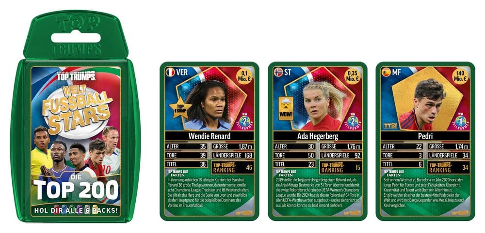 World Football Stars Juego de cartas 200 Pack 3 *Edición Alemana*