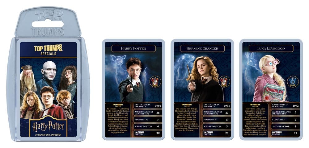 Harry Potter Juego de Cartas Top Trumps Brujas y Magos New Version *Edición Alemán*