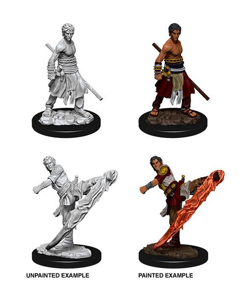 D&D Nolzur's Marvelous Miniatures Miniaturas sin pintar Male Half-Elf Monk Caja (6)