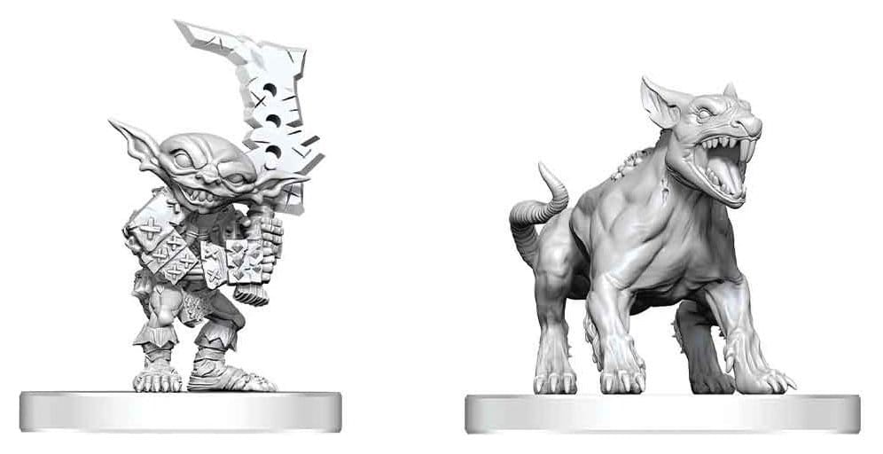 Pathfinder Battles Deep Cuts Miniatura sin pintar Goblin Commando & Goblin Dog 13 cm Frikytopia