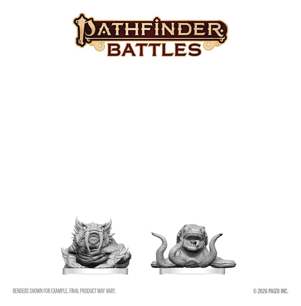Pathfinder Battles Deep Cuts Miniatura sin pintar Bogwid & Slurk 13 cm