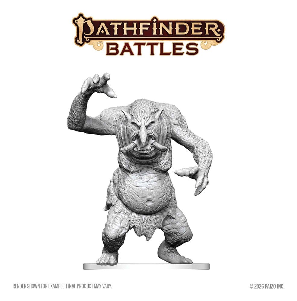 Pathfinder Battles Deep Cuts Miniatura sin pintar Troll del Bosque 15 cm