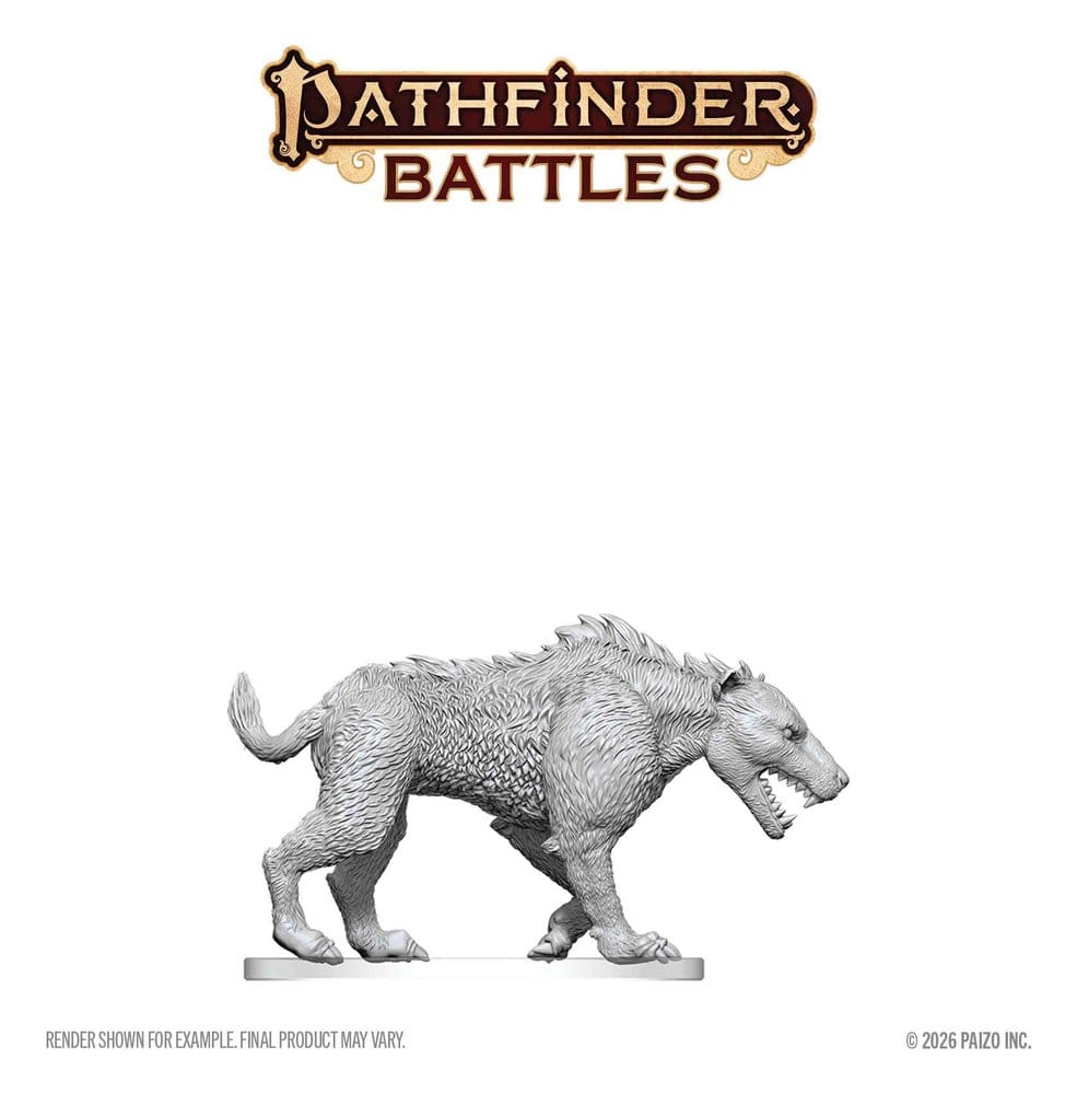 Pathfinder Battles Deep Cuts Miniatura sin pintar Hyaenodon 13 cm