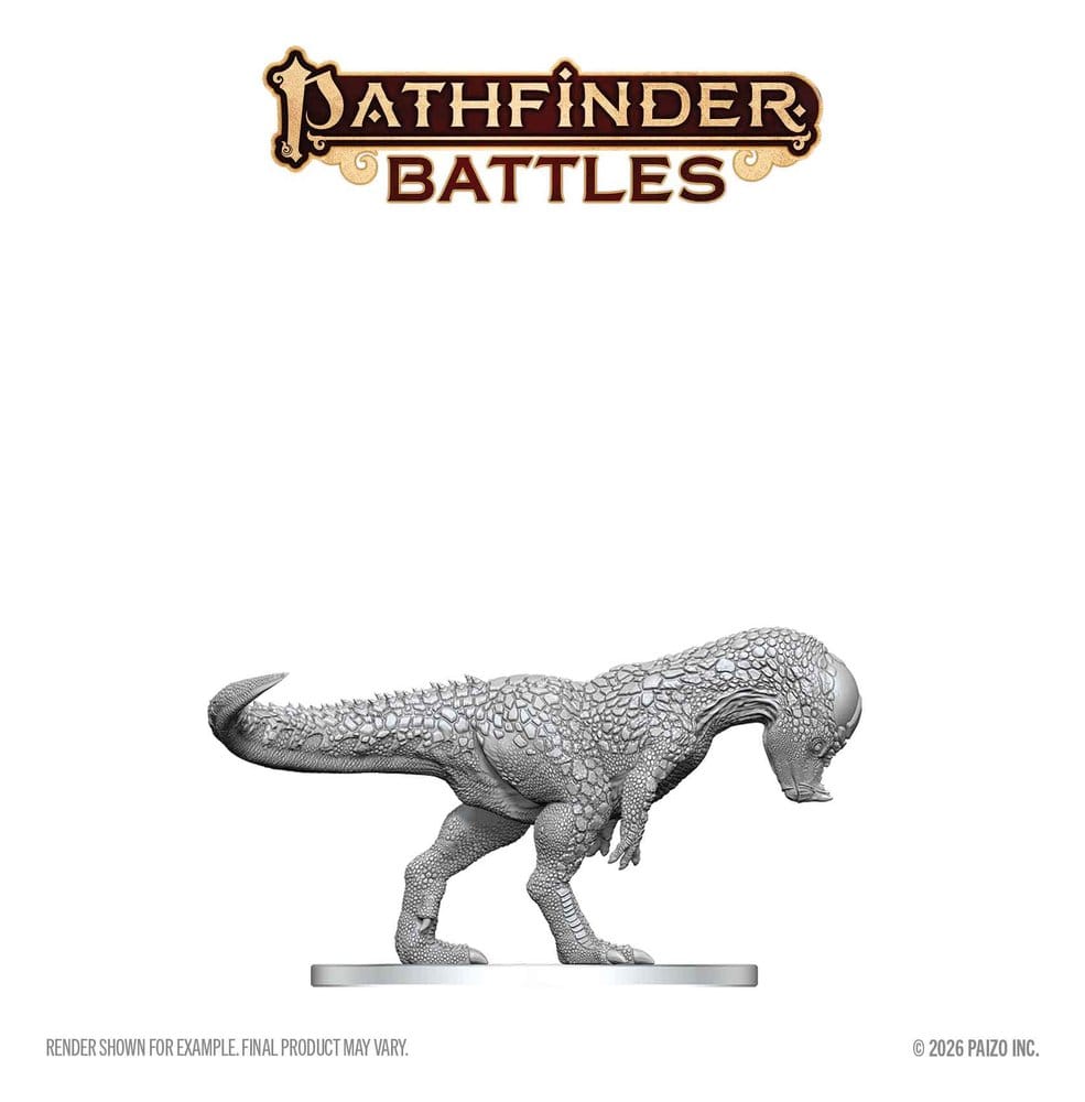 Pathfinder Battles Deep Cuts Miniatura sin pintar Pachycephalosaurus 13 cm