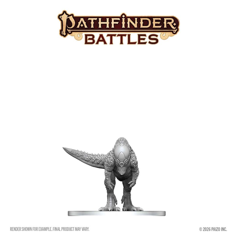 Pathfinder Battles Deep Cuts Miniatura sin pintar Pachycephalosaurus 13 cm