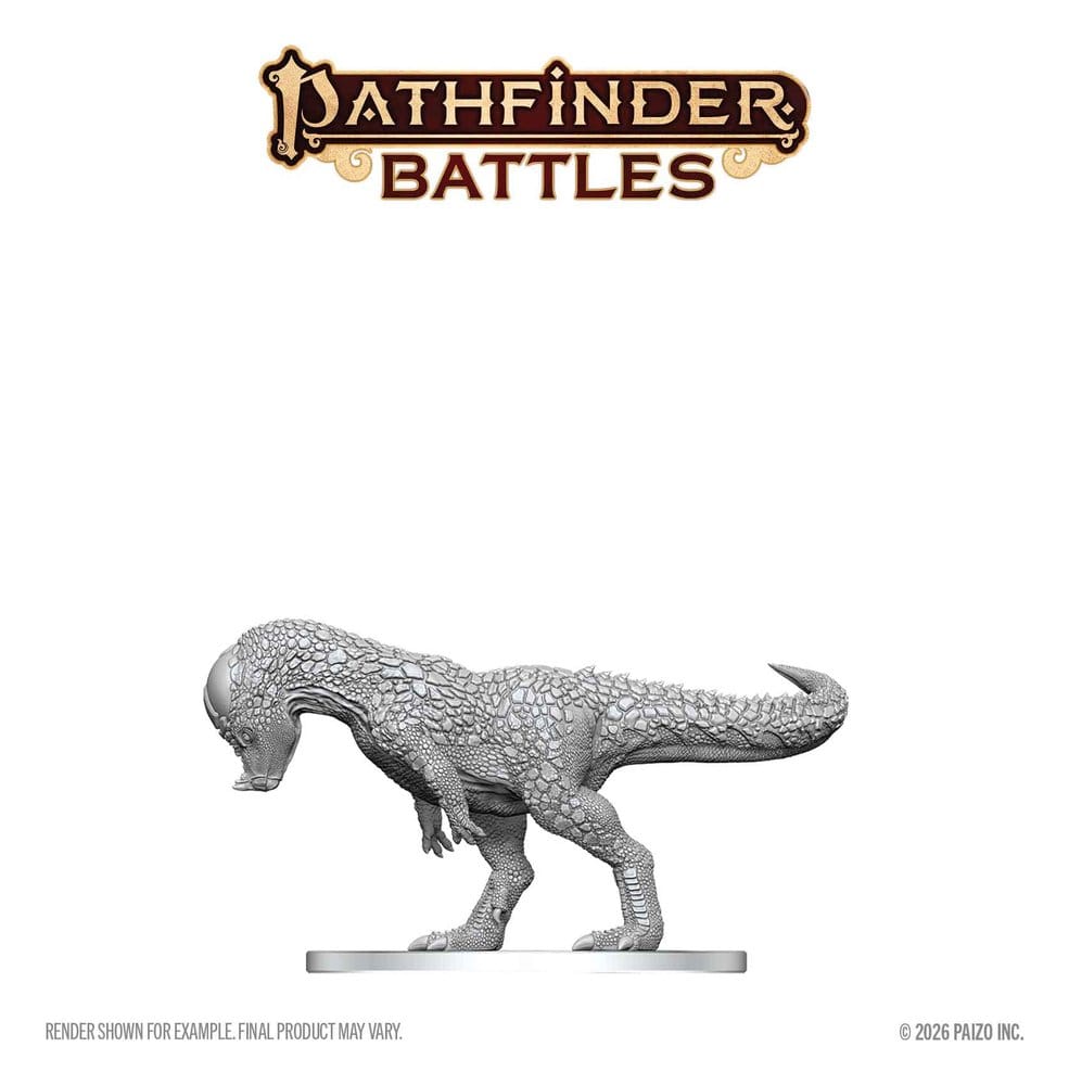 Pathfinder Battles Deep Cuts Miniatura sin pintar Pachycephalosaurus 13 cm
