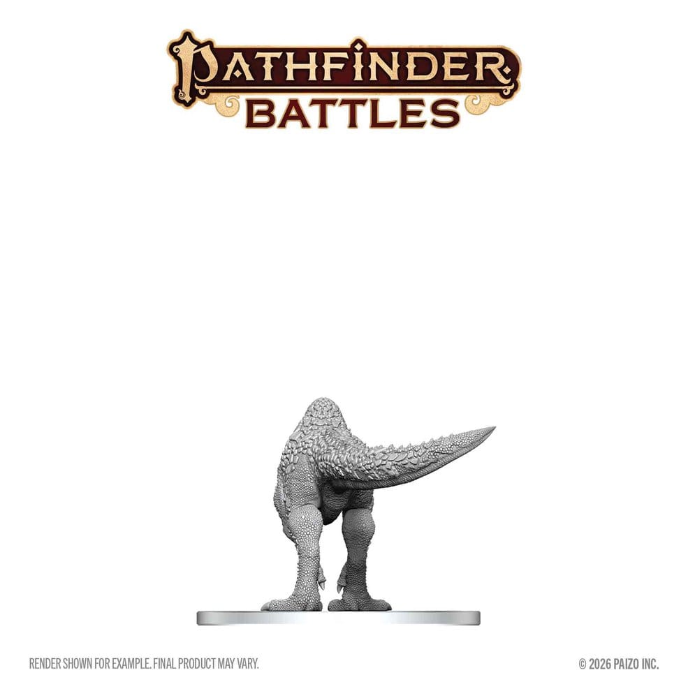 Pathfinder Battles Deep Cuts Miniatura sin pintar Pachycephalosaurus 13 cm
