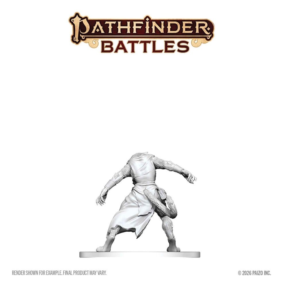Pathfinder Battles Deep Cuts Miniatura sin pintar Hombre Tigre 13 cm