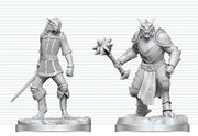 Dungeons & Dragons Nolzur's Marvelous Miniatures Miniatura sin pintar Paladín dracónido & Escudero dracónido 14 cm