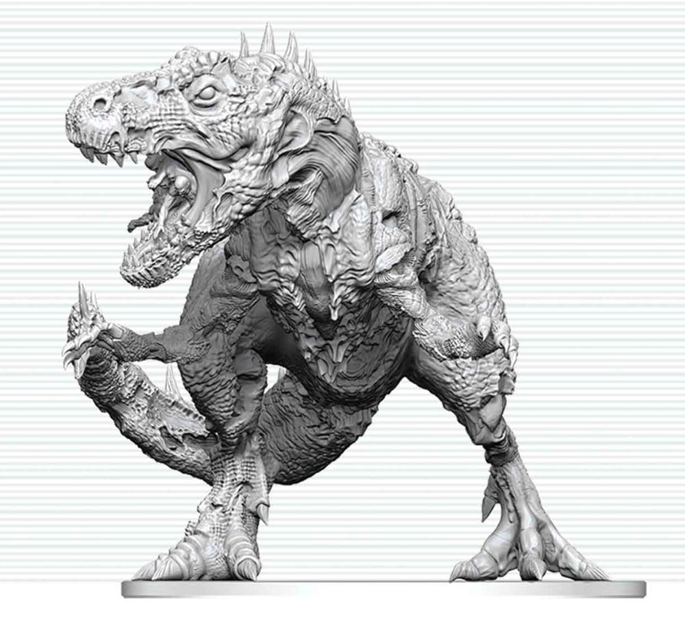 Dungeons & Dragons Nolzur's Marvelous Miniatures Miniatura sin pintar Tiranosaurio Zombi 20 cm