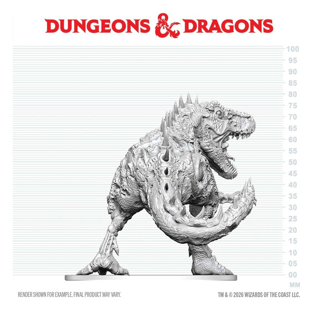 Dungeons & Dragons Nolzur's Marvelous Miniatures Miniatura sin pintar Tiranosaurio Zombi 20 cm