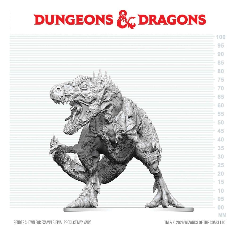 Dungeons & Dragons Nolzur's Marvelous Miniatures Miniatura sin pintar Tiranosaurio Zombi 20 cm