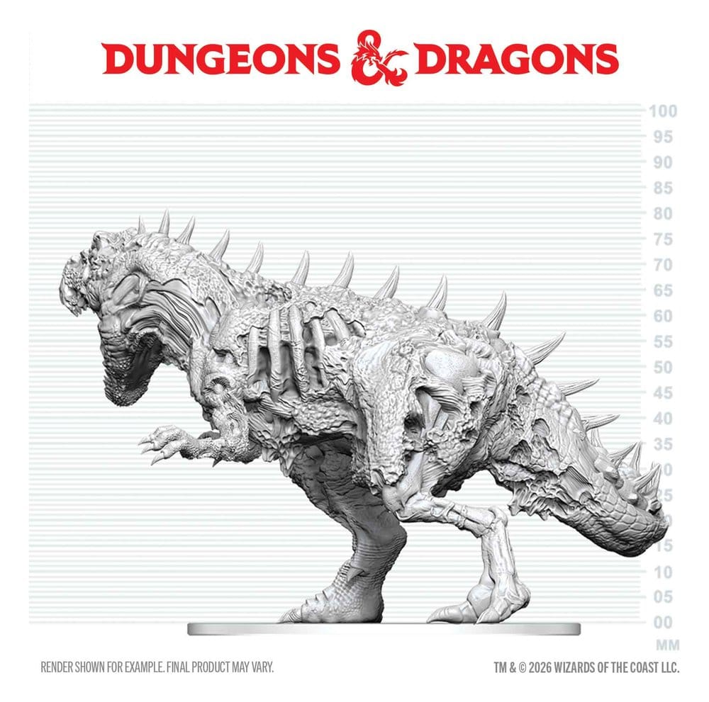 Dungeons & Dragons Nolzur's Marvelous Miniatures Miniatura sin pintar Tiranosaurio Zombi 20 cm