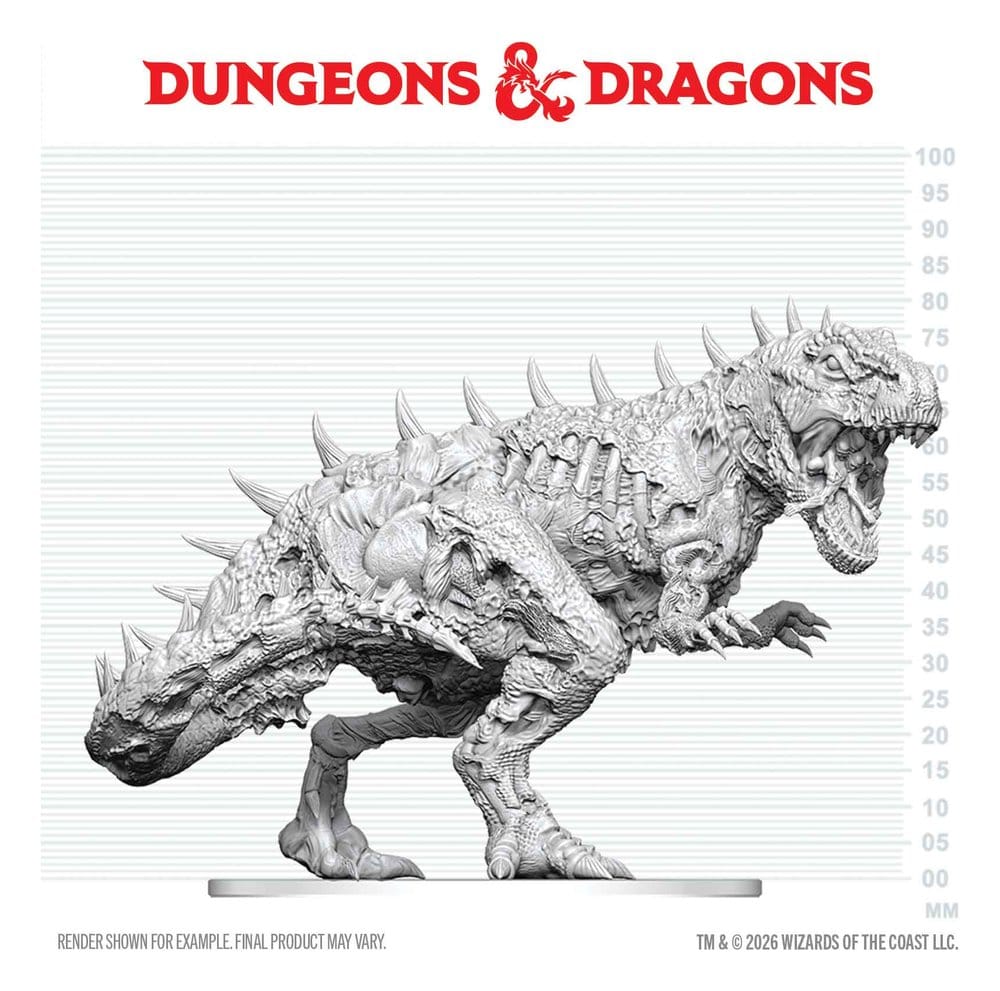 Dungeons & Dragons Nolzur's Marvelous Miniatures Miniatura sin pintar Tiranosaurio Zombi 20 cm