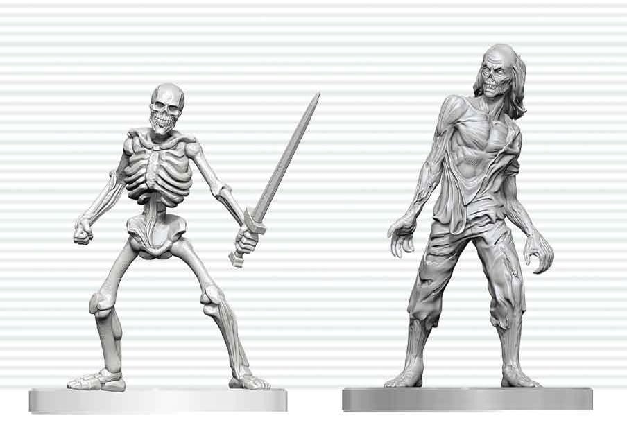 Dungeons & Dragons Nolzur's Marvelous Miniatures Miniatura sin pintar Zombie & Skeleton 14 cm Frikytopia