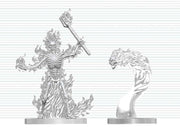 Dungeons & Dragons Nolzur's Marvelous Miniatures Miniatura sin pintar Esqueleto llameante & Cráneo llameante 14 cm