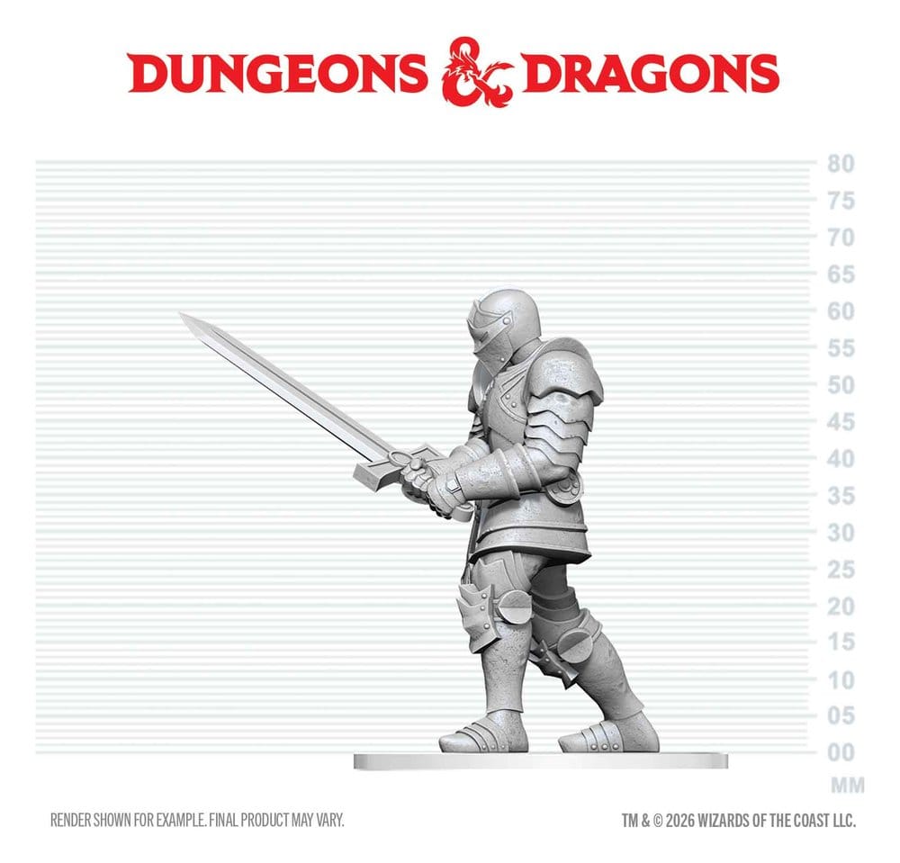 Dungeons & Dragons Nolzur's Marvelous Miniatures Miniatura sin pintar Red Knight Guardian Golem 14 cm