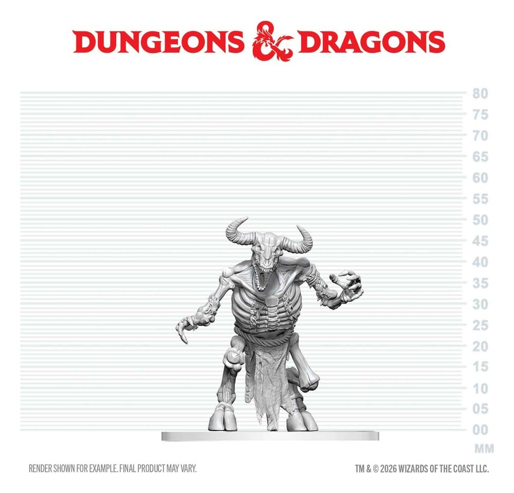 Dungeons & Dragons Nolzur's Marvelous Miniatures Miniatura sin pintar Esqueleto de Minotauro 17 cm