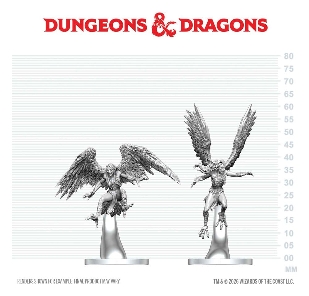 Dungeons & Dragons Nolzur's Marvelous Miniatures Miniatura sin pintar Arpías 17 cm