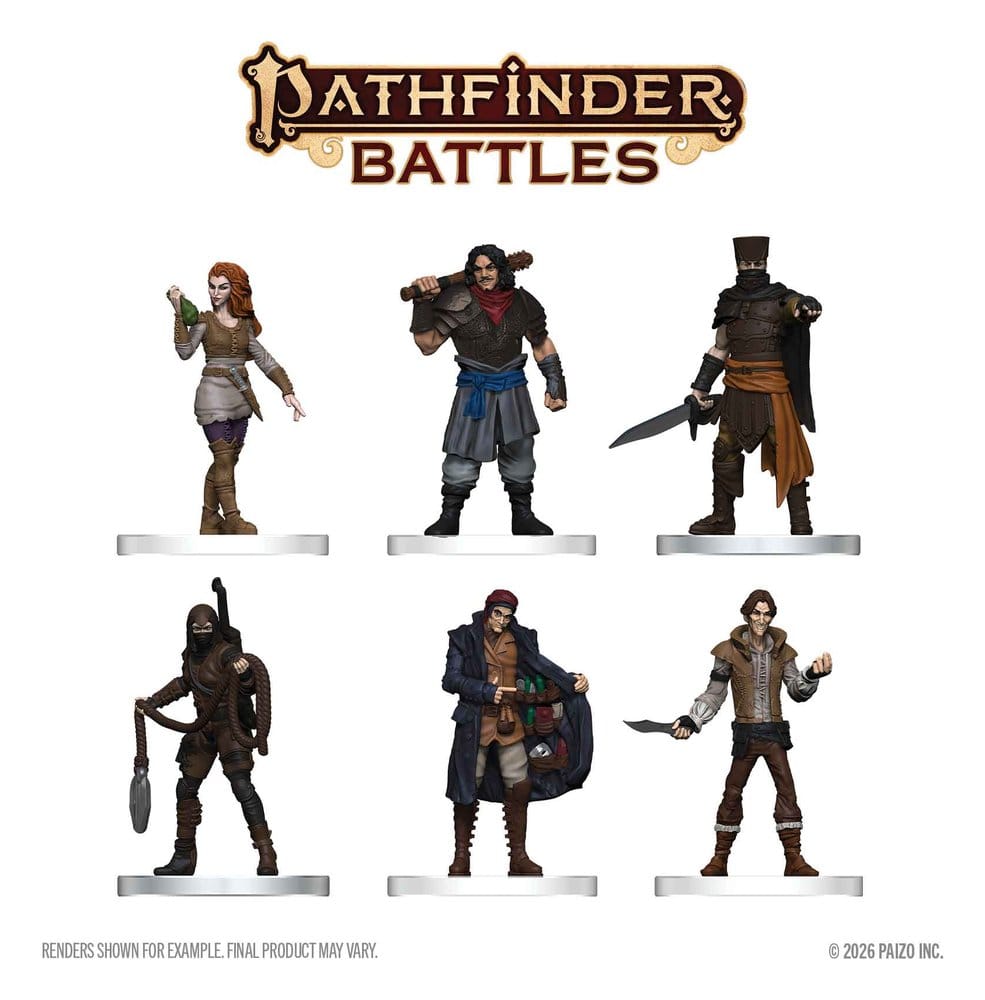 Pathfinder Battles Boxed Miniaturas prepintadas Criminals 20 cm