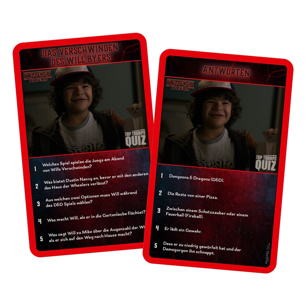 Stranger Things Juego de cartas Top Trumps Quiz *Edición Alemán*