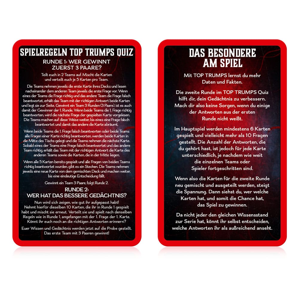 Stranger Things Juego de cartas Top Trumps Quiz *Edición Alemán*