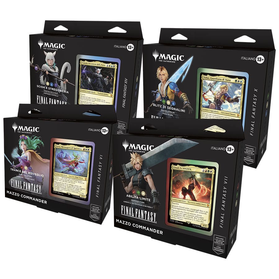 Magic the Gathering Final Fantasy Mazos de Commander Caja (4) italiano Frikytopia