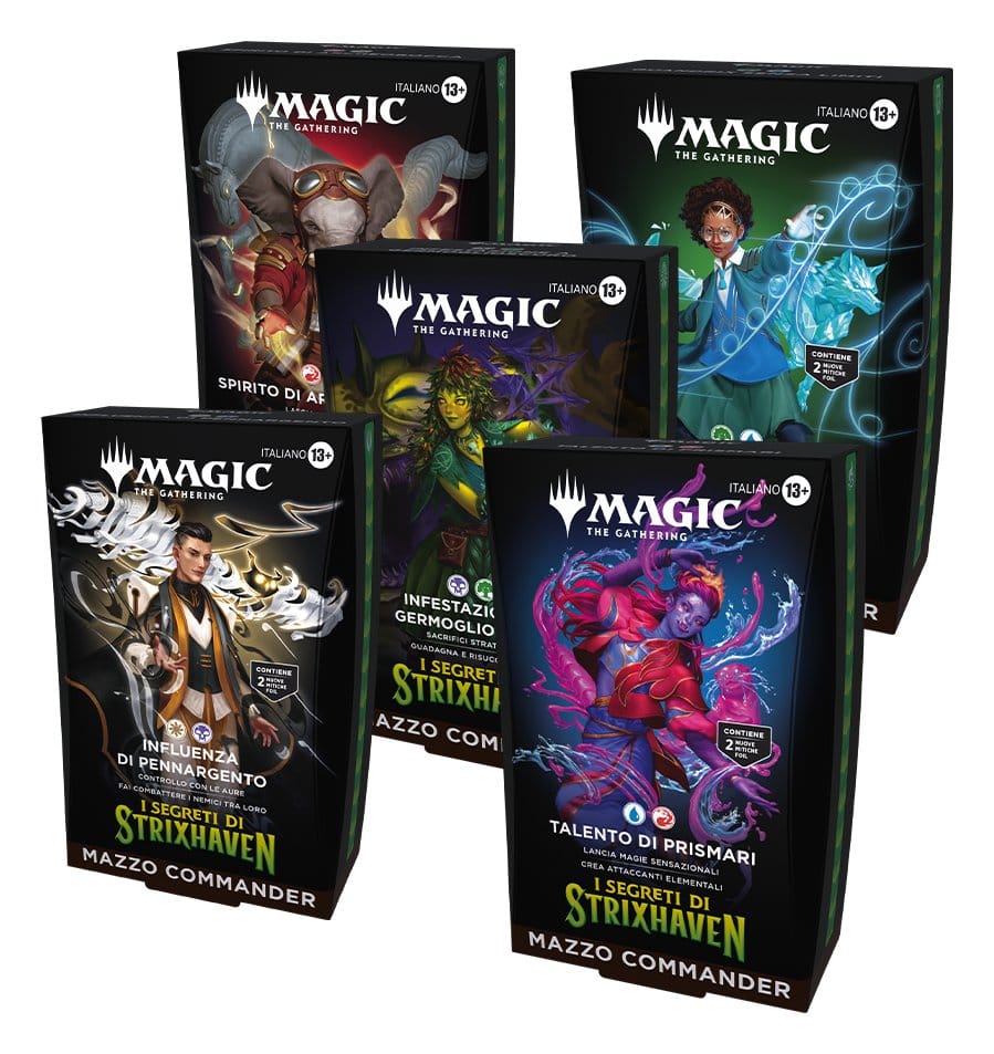 Magic the Gathering I Segreti di Strixhaven Mazos de Commander Caja (5) italiano Frikytopia