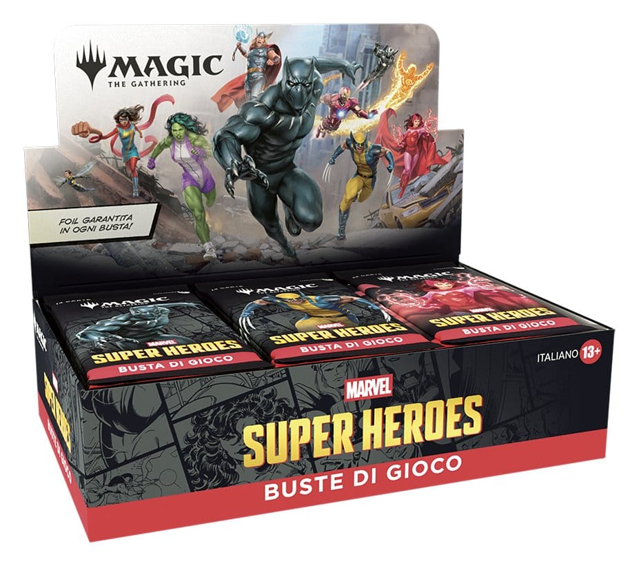 Magic the Gathering Marvel Super Heroes Caja de Sobres de Juego (30) italiano