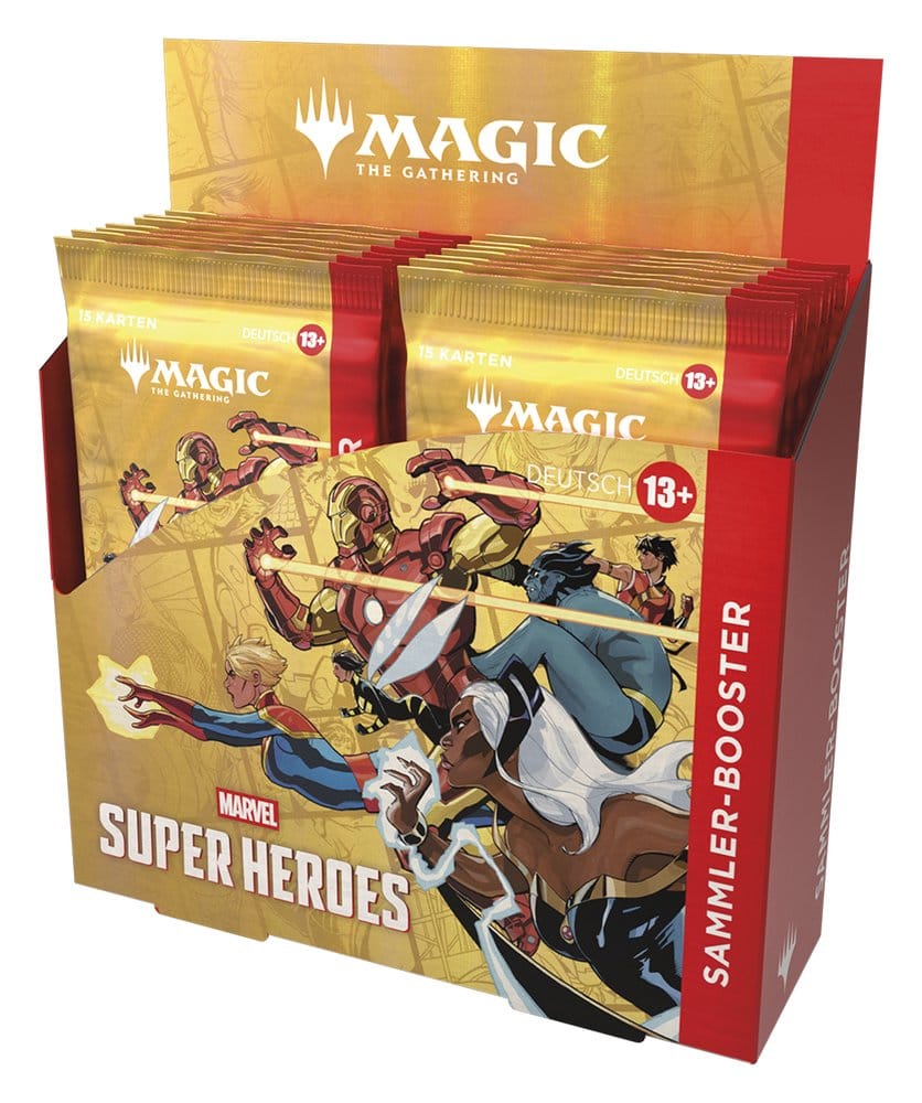 Magic the Gathering Marvel Super Heroes Caja de Sobres de coleccionista (12) alemán