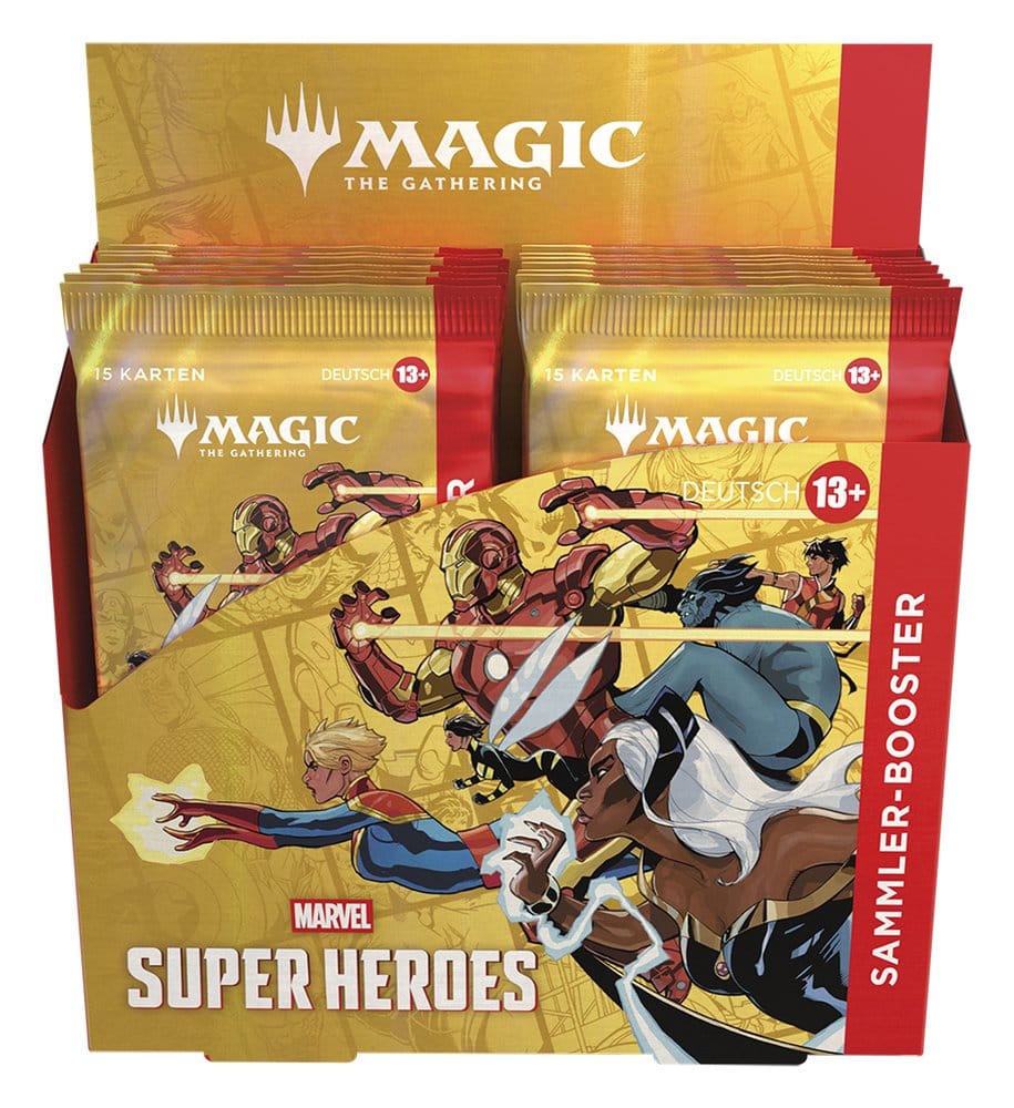 Magic the Gathering Marvel Super Heroes Caja de Sobres de coleccionista (12) alemán