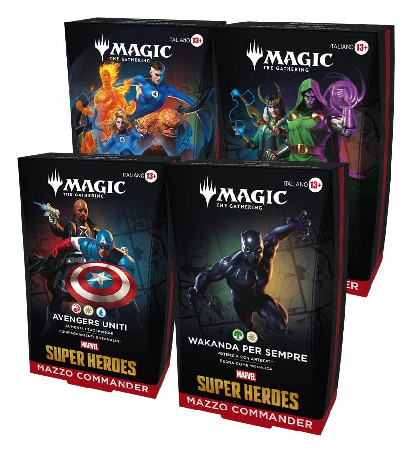 Magic the Gathering Marvel Super Heroes Commander Decks Caja (4) italiano