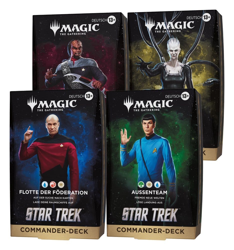 Magic the Gathering Star Trek Mazos de Commander Caja (4) alemán