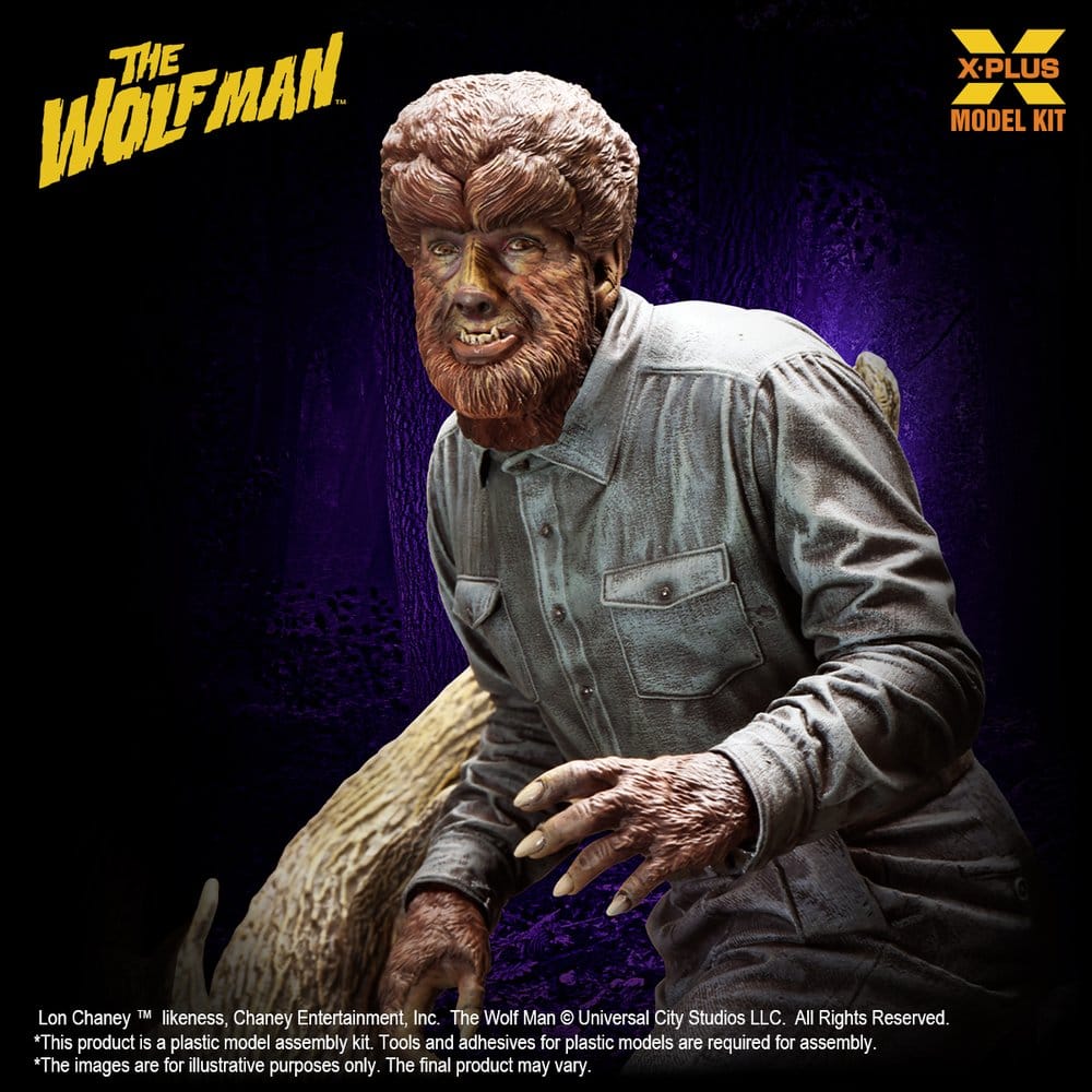The Wolf Man Maqueta Plastic Model Kit 1/8 Lon Chaney Jr. as Wolf Man 22 cm (Reproduction)