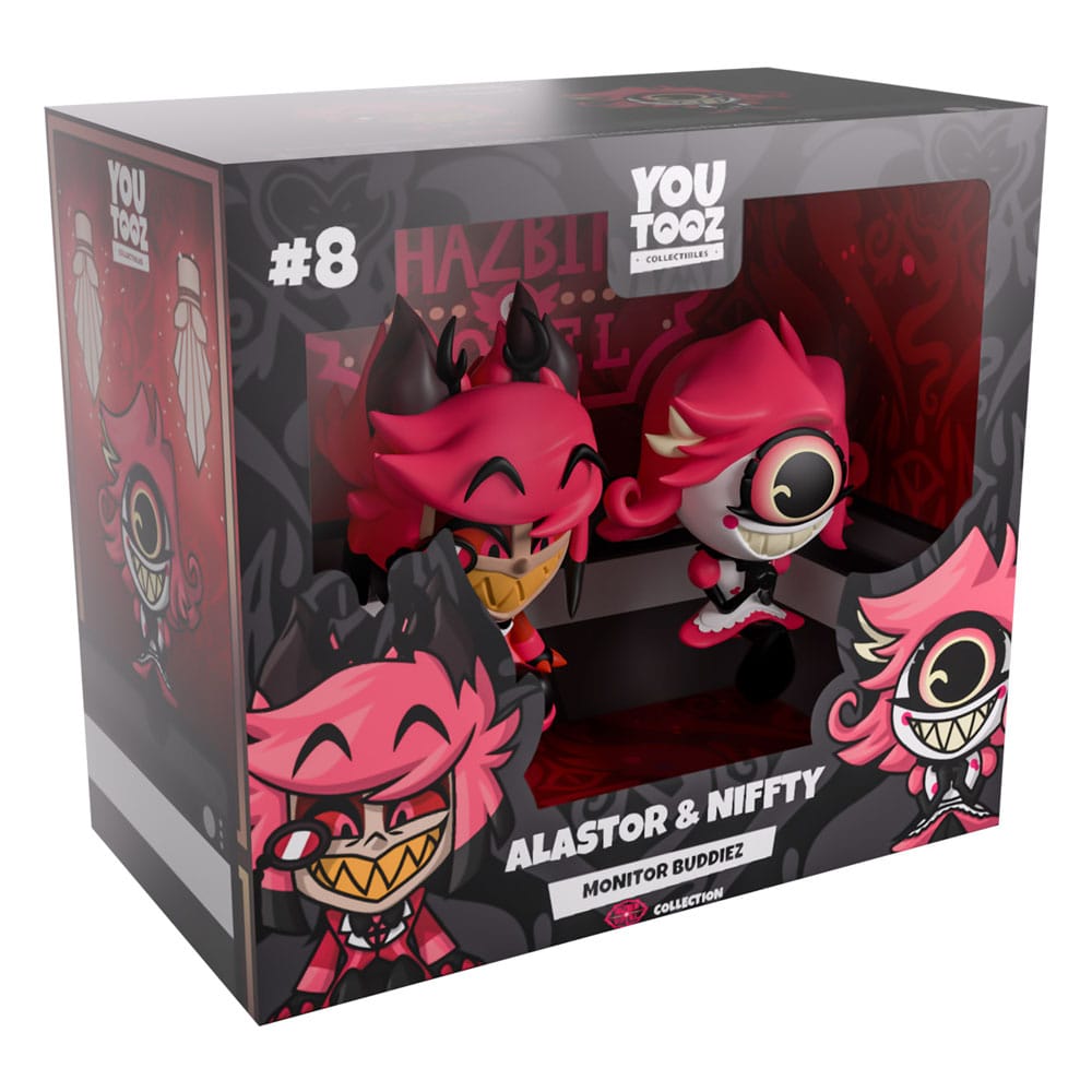 Hazbin Hotel Co. Figuras Vinyl Alastor & Niffty Monitor Buddiez