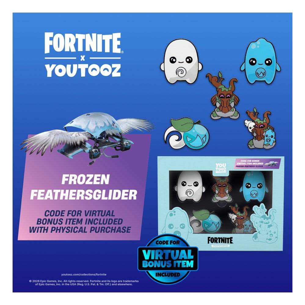 Fortnite Pack de 5 Chapa Sprite Set 5 cm Frikytopia