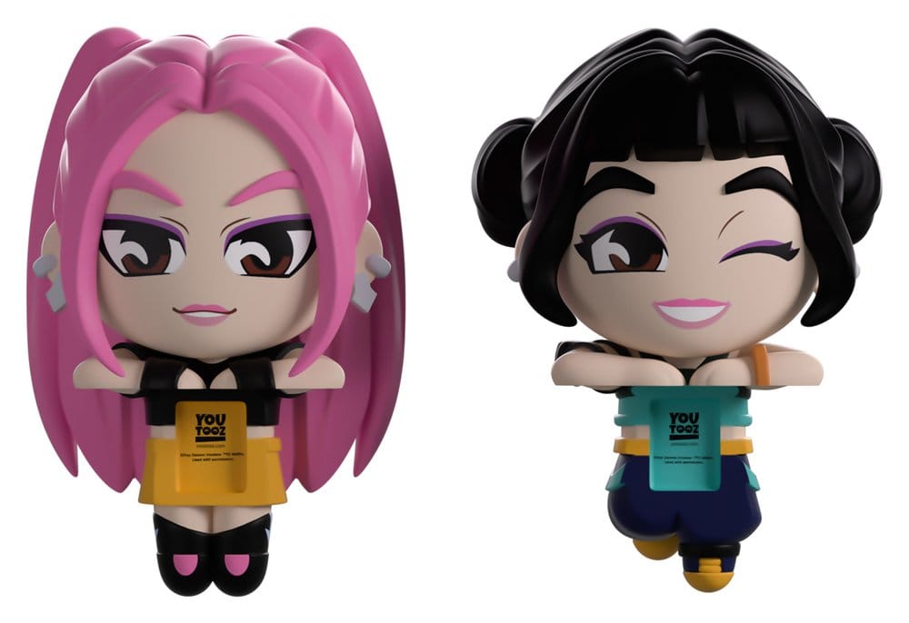 KPop Demon Hunters Figuras Vinyl Mira & Zoey Monitor Buddiez 6 cm
