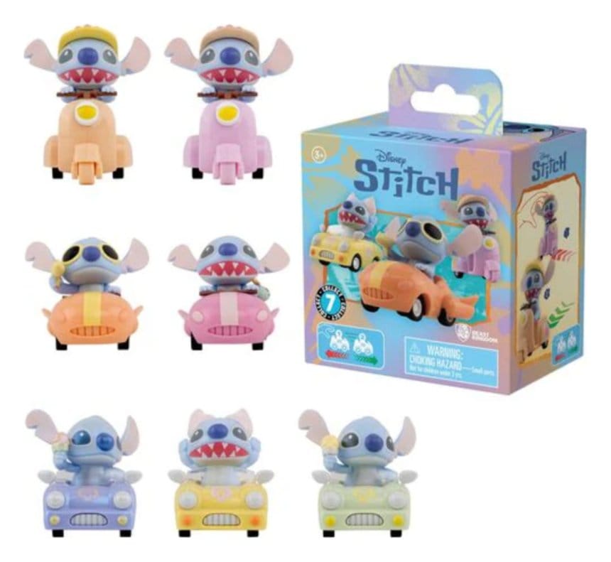 Disney Zoom Hero Vehículos de cuerda con Figuras Lilo & Stitch Series 2 Cajas Sorpresa Expositor (12)